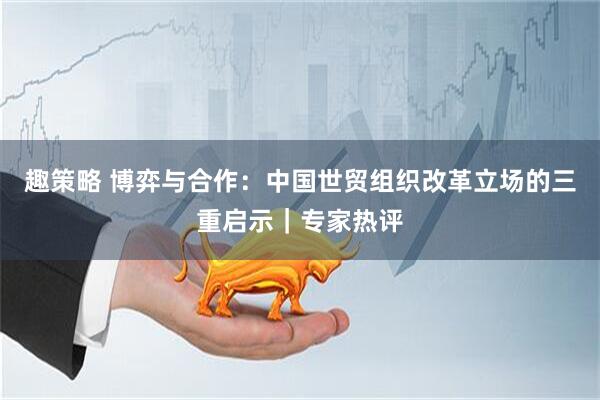 趣策略 博弈与合作：中国世贸组织改革立场的三重启示｜专家热评