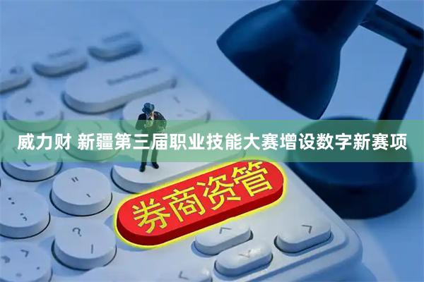 威力财 新疆第三届职业技能大赛增设数字新赛项