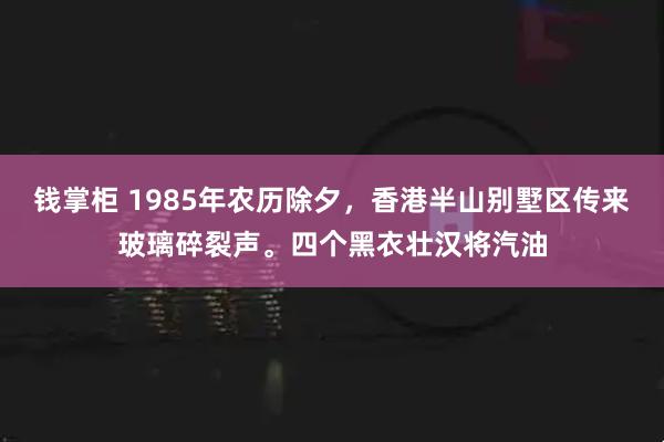 钱掌柜 1985年农历除夕，香港半山别墅区传来玻璃碎裂声。四个黑衣壮汉将汽油