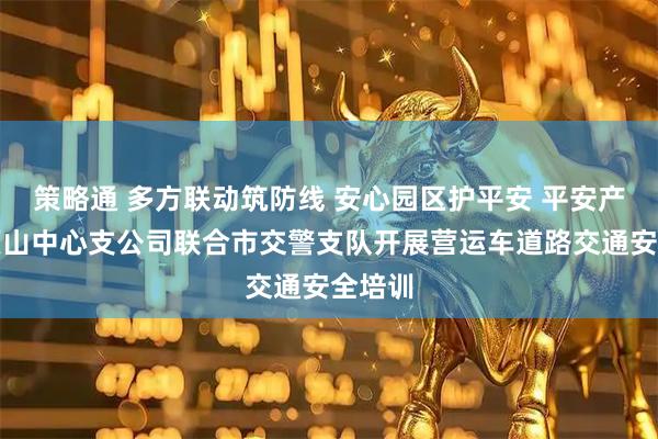 策略通 多方联动筑防线 安心园区护平安 平安产险平顶山中心支公司联合市交警支队开展营运车道路交通安全培训